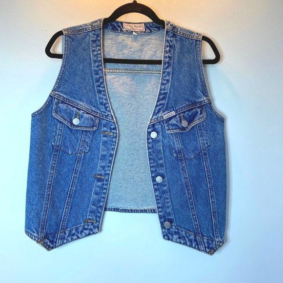 Vintage Guess Vest - Denim / Made in USA / Button Down - Picture 1 of 4